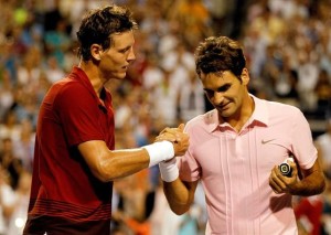 Tomas Berdych Roger Federer Indian Wells