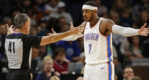 Kings Thunder Carmelo Anthony suspended