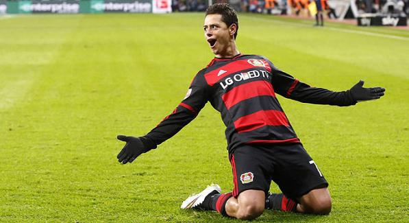 Chicharito goal Bayer