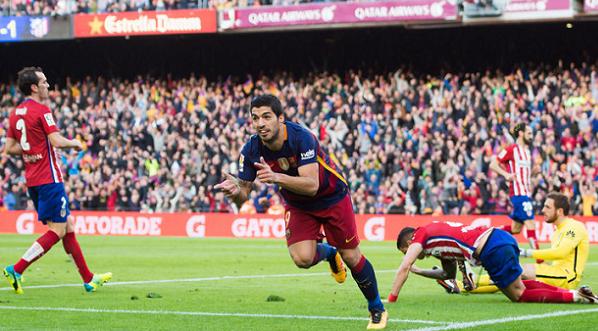 Luis Suarez goal Atletico Madrid