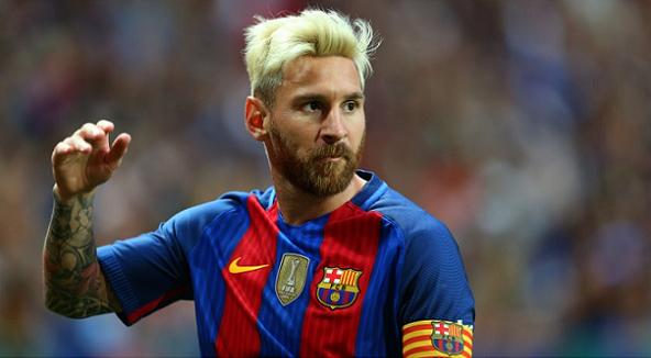 Lionel Messi blonde hair beard