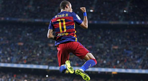 Neymar goal Barcelona celebration