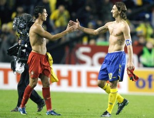 Portugal Sweden Zlatan Ibrahimovic Cristiano Ronaldo